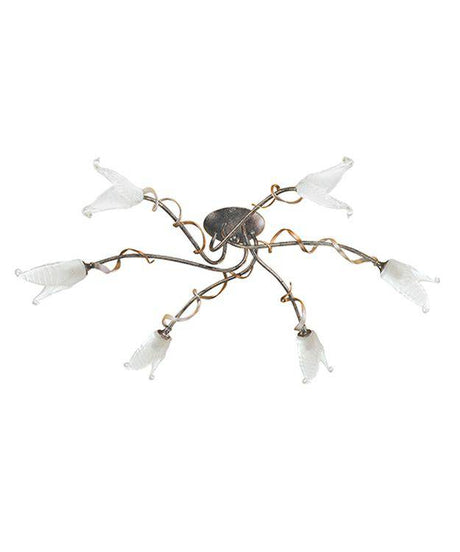 Fly 6-Light Semi-Flush Black/Silver/Gold - Comet Lighting