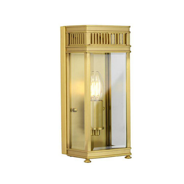 Holborn 1 Light Small Half Lantern Brushed Brass - Comet Lighting