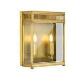 Holborn 2 Light Medium Half Lantern Brushed Brass - Comet Lighting