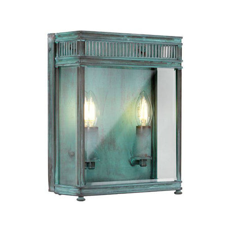 Holborn 2 Light Medium Half Lantern Verdigris - Comet Lighting