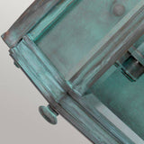 Holborn 2 Light Medium Half Lantern Verdigris - Comet Lighting