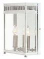 Holborn Outdoor Half Lantern Medium Polished Chrome - Comet Lighting