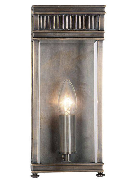 Holborn Outdoor Half Lantern Small Dark Bronze - Comet Lighting