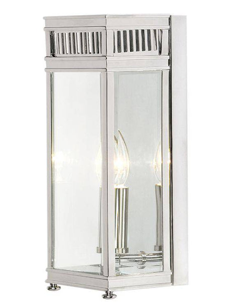 Holborn Outdoor Half Lantern Small Polished Chrome - Comet Lighting