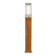 Hornsea 1 Light Bollard Teak with 316 Stainless Steel - Comet Lighting