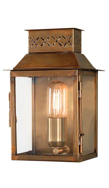 Lambeth Palace Outdoor Wall Lantern Brass - Comet Lighting