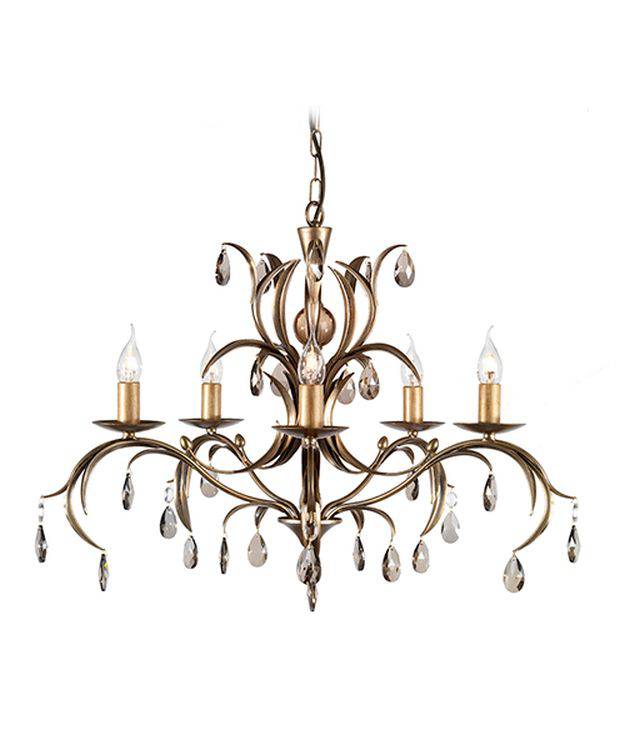 Lily 5-Light Chandelier Antique Bronze - Comet Lighting