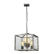 Louvre 4 Light Pendant Painted Gunmetal - Comet Lighting