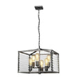 Louvre 6 Light Pendant Painted Gunmetal - Comet Lighting