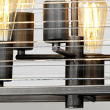 Louvre 6 Light Pendant Painted Gunmetal - Comet Lighting