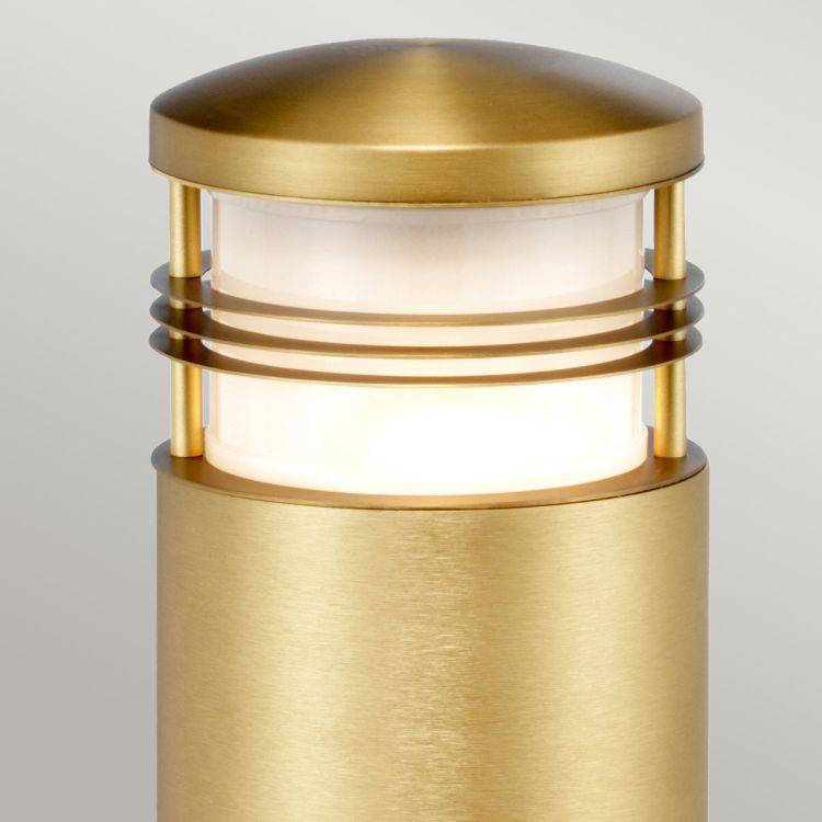 Newbrighton 1 Light Bollard 250mm Antique brass - Comet Lighting