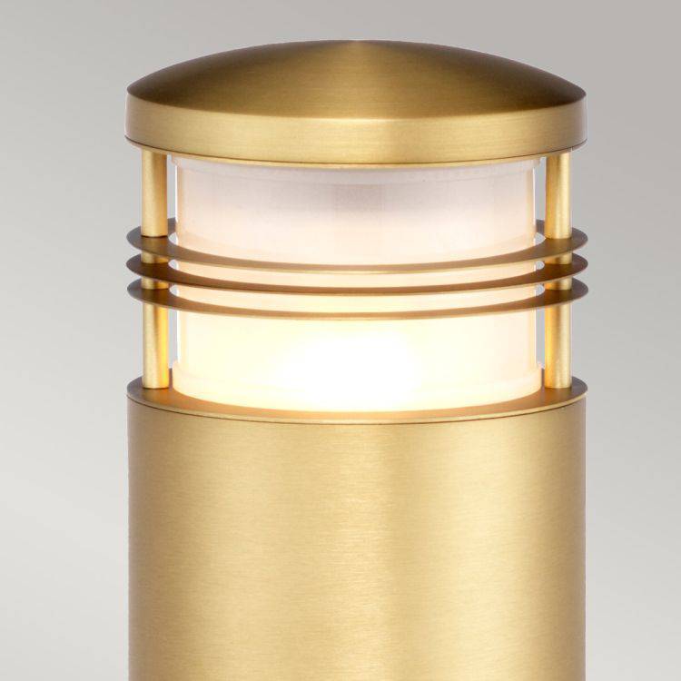 Newbrighton 1 Light Bollard 600mm Antique brass - Comet Lighting