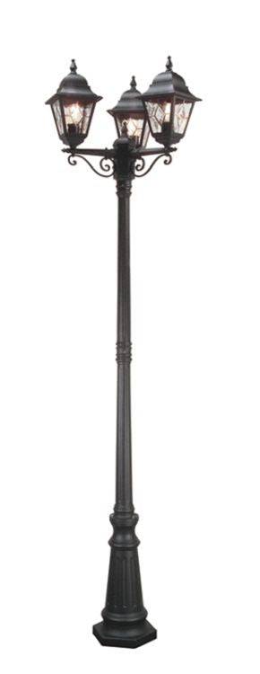 Norfolk Outdoor 3lt Lamp Post Black - Comet Lighting