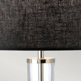 Orb 1 Light Table Lamp (Complete with Black Shade) Polished Nickel - Comet Lighting