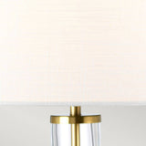 Orb 1 Light Table Lamp (Complete with White Shade) Aged Brass - Comet Lighting