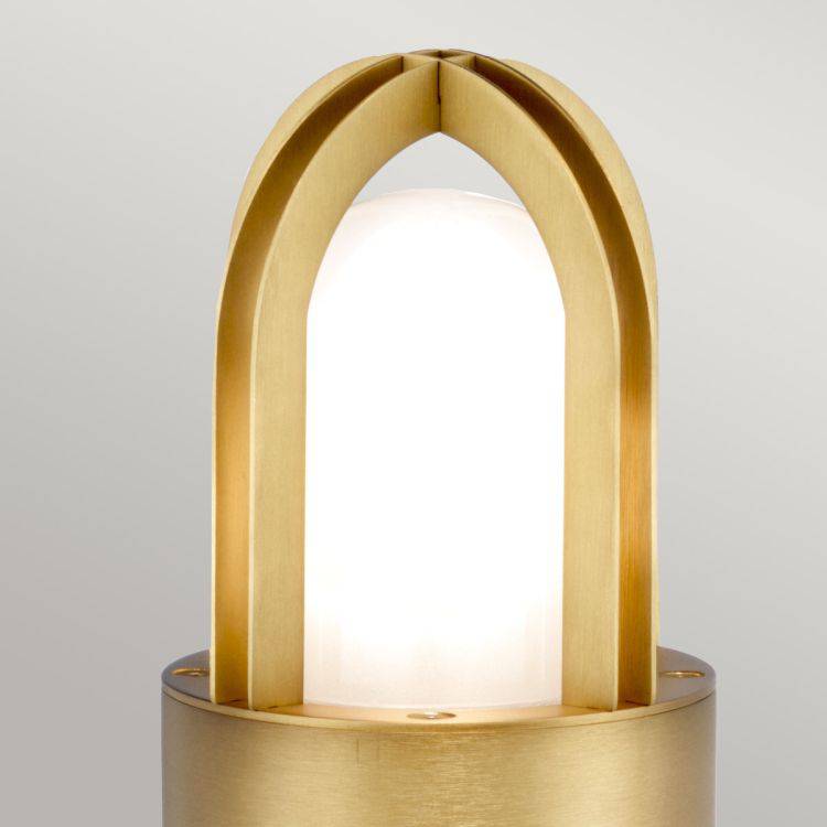 Paignton 1 Light Bollard 300mm Antique brass - Comet Lighting