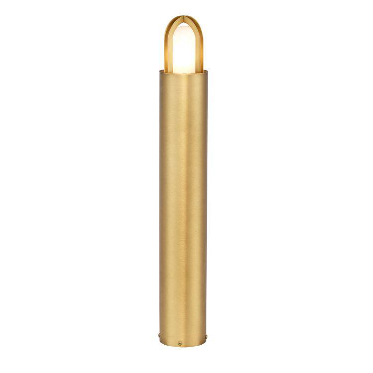 Paignton 1 Light Bollard 700mm Antique brass - Comet Lighting