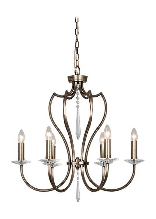 Pimlico 6-Light Chandelier Dark Bronze - Comet Lighting