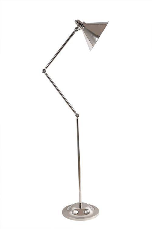 Provence 1-Light Floor Lamp Polished Nickel - Comet Lighting