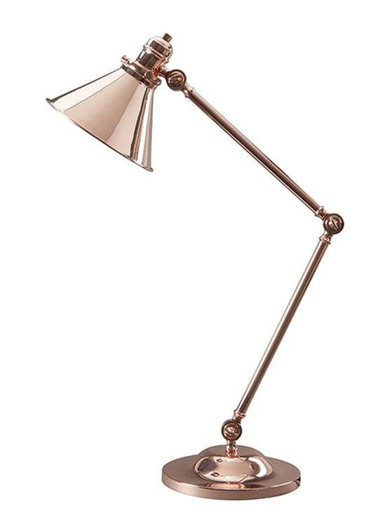 Provence 1-Light Table Lamp Polished Copper - Comet Lighting