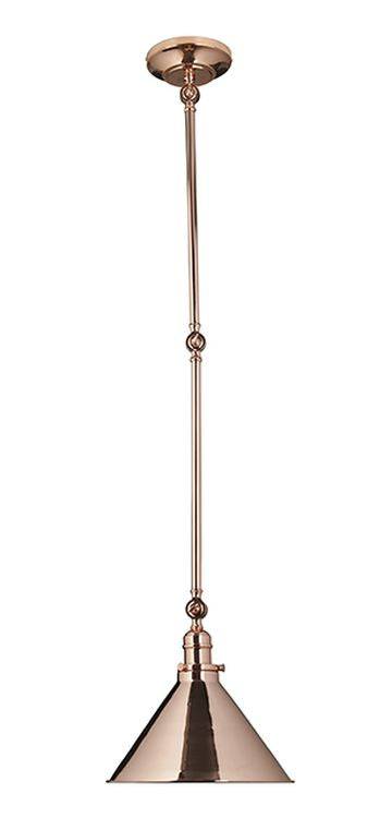 Provence 1-Light Wall Light/Pendant Ceiling Light Polished Copper - Comet Lighting