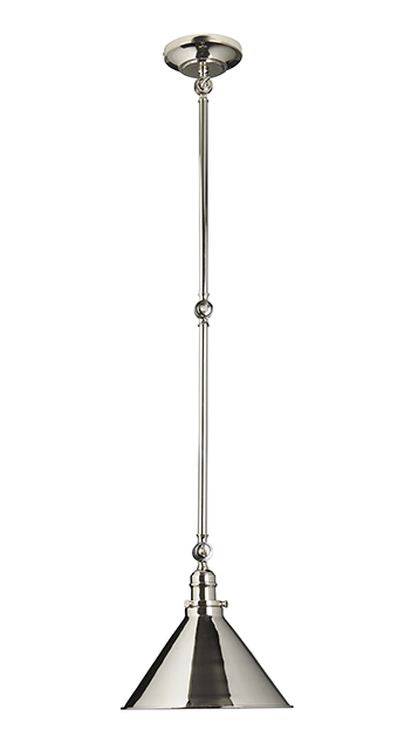 Provence 1-Light Wall Light/Pendant Ceiling Light Polished Nickel - Comet Lighting