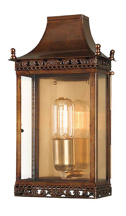 Regents Park Outdoor Wall Lantern Brass - Comet Lighting