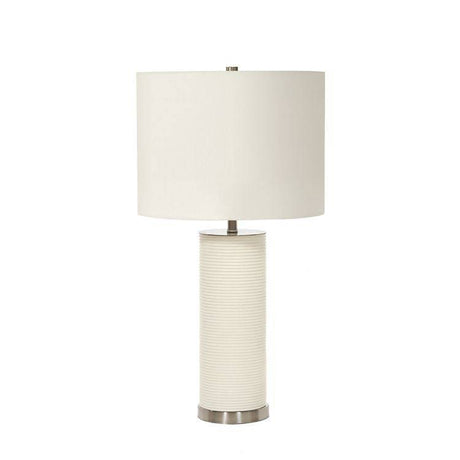 Ripple 1-Light Table Lamp - White - Comet Lighting