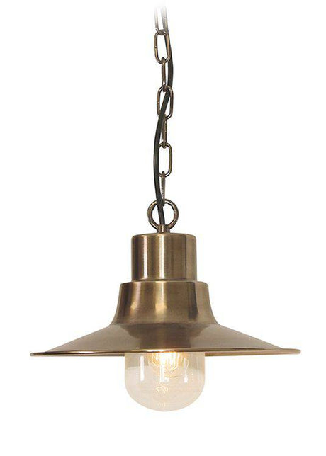 Sheldon Outdoor Chain Lantern Brass - Comet Lighting