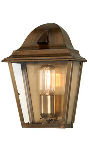 St James Outdoor Wall Lantern Brass - Comet Lighting