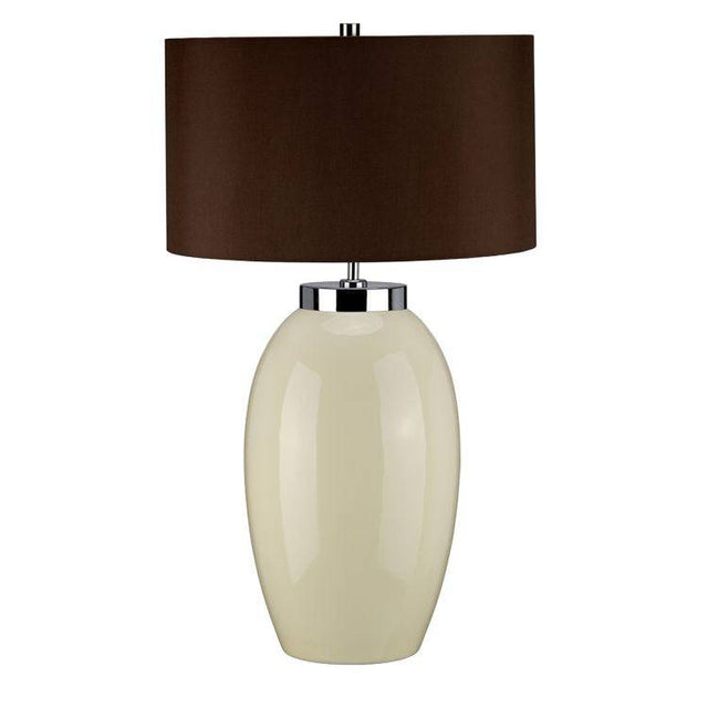 Victor 1-Light Large Table Lamp - Cream - Comet Lighting