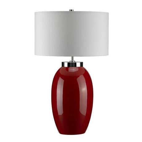 Victor 1-Light Large Table Lamp - Red - Comet Lighting