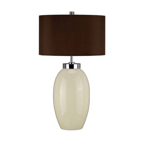 Victor 1-Light Small Table Lamp - Cream - Comet Lighting