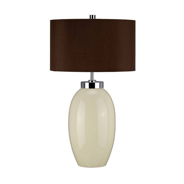 Victor 1-Light Small Table Lamp - Cream - Comet Lighting