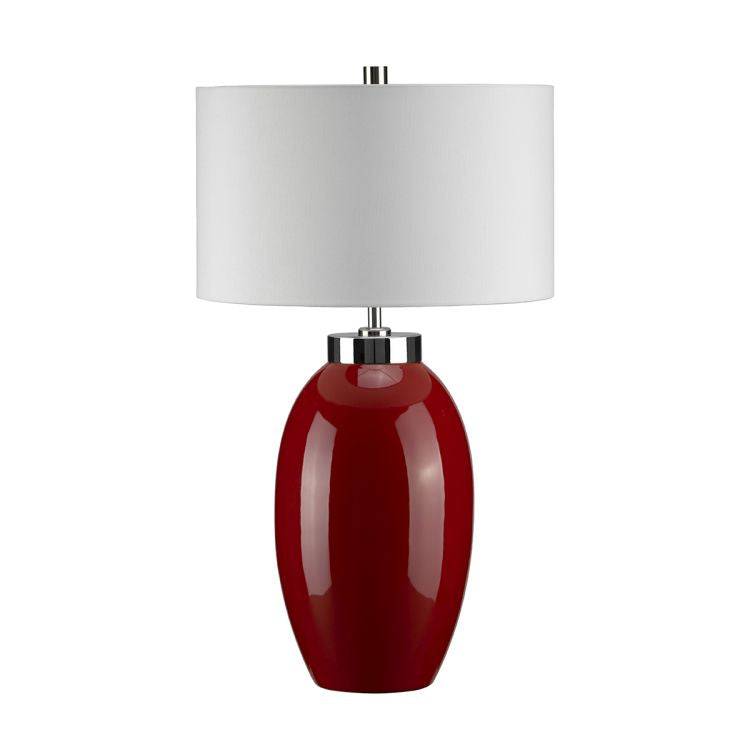 Victor 1-Light Small Table Lamp - Red - Comet Lighting