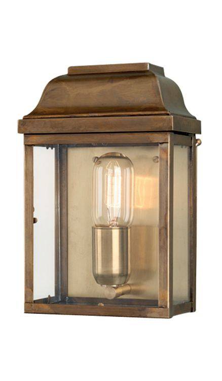 Victoria Outdoor Wall Lantern Brass - Comet Lighting