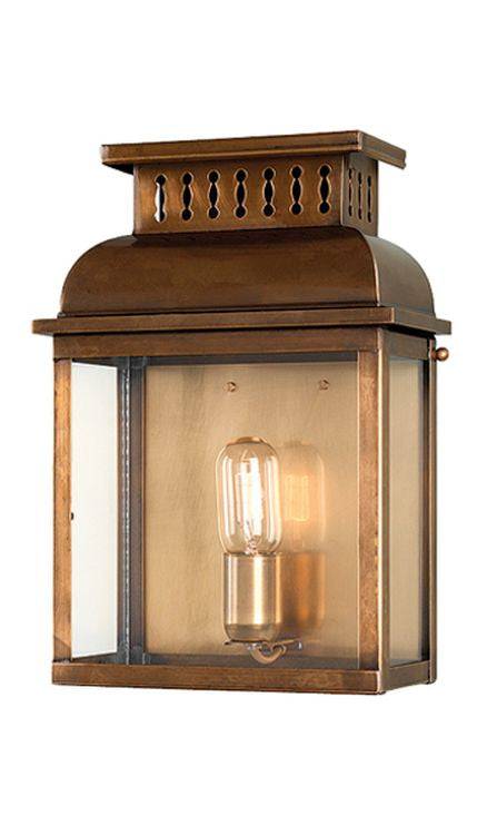 Westminster Outdoor Wall Lantern Brass - Comet Lighting