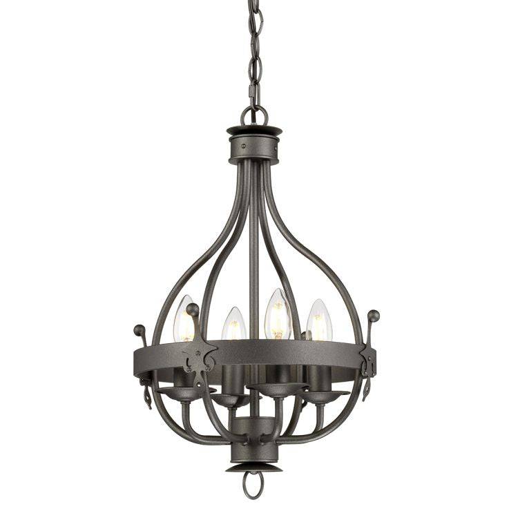 Windsor 4-Light Pendant Ceiling Light - Graphite - Comet Lighting