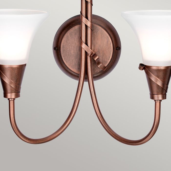 Emily 2 Light Wall Light - Copper - Comet Lighting