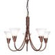 Emily 5 Light Chandelier - Copper