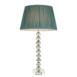 Adelie Grey/Green Table Lamp & Freya 12 inch Fir Shade