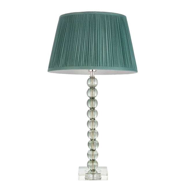 Adelie Grey/Green Table Lamp & Freya 12 inch Fir Shade