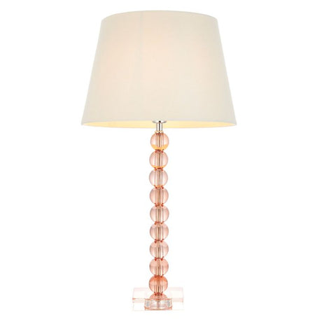Adelie Blush Table Lamp &  Cici 12 inch Ivory Shade