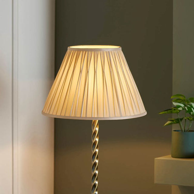 Suki Antique Brass Floor Lamp & 16 inch Ivory Shade