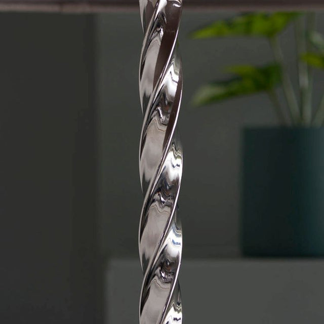 Suki Polished Nickel Floor Lamp & Chatsworth 16 inch Ivory Shade