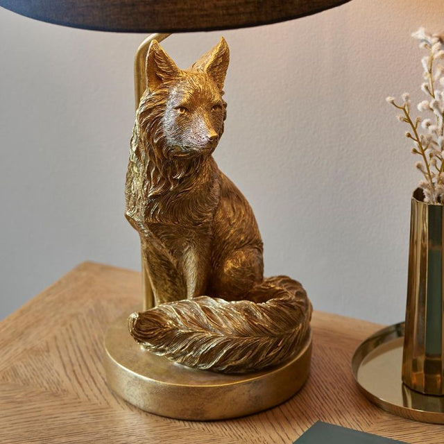Fox Table Lamp Vintage Gold
