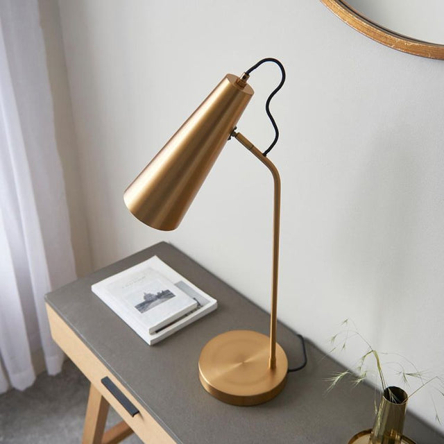 Karna New Task Table Lamp Antique Brass
