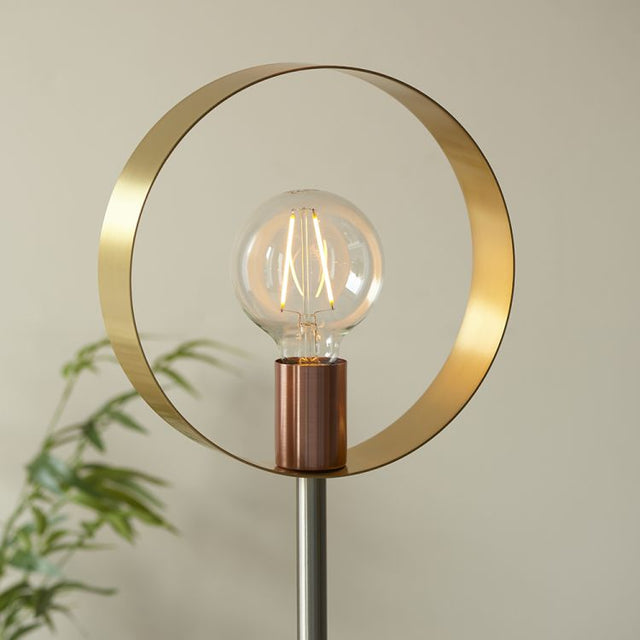 Hoop Floor Lamp Brushed Brass/Copper/Nickel