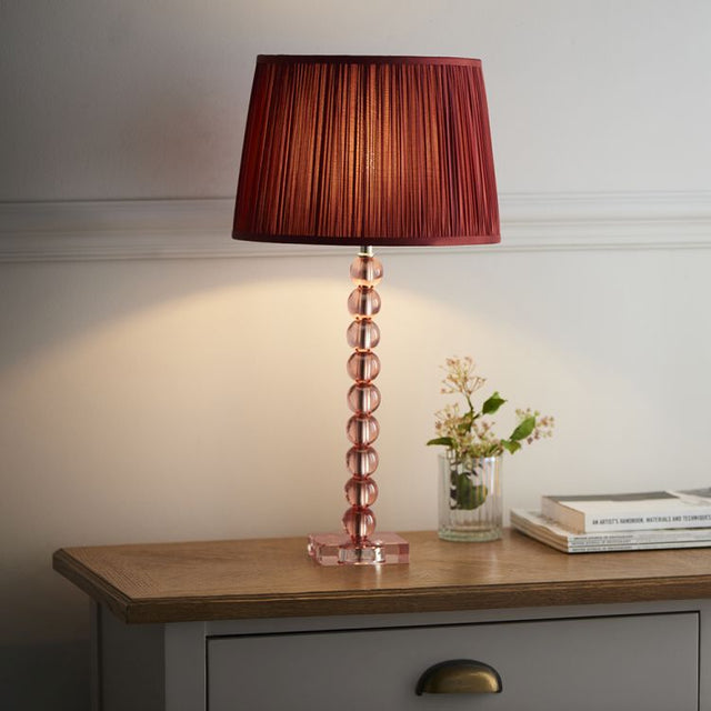 Adelie Table Lamp Base Only Soft Blush Tinted