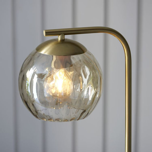 Dimple Floor Lamp Champagne Glass Shade